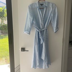 Light blue linen dress